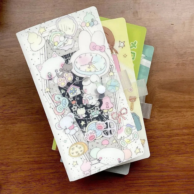 Kawaii Animal Folder Sticker Storage Album Nail Decoration Stickers Hand Account Storage Book 40 Scrapbooking Material Storage